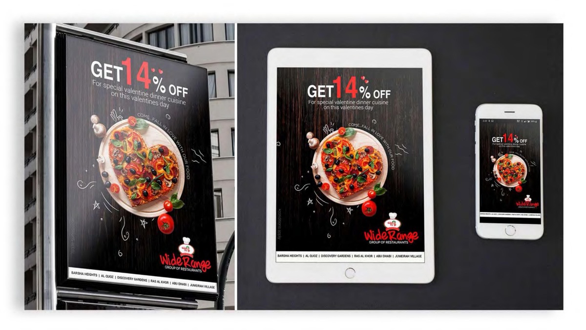 WideRange Group of Restaurants multi-location campaign across Dubai